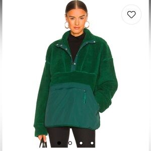 APL (revolve clothing) Snapfront pullover in dark green. size small.